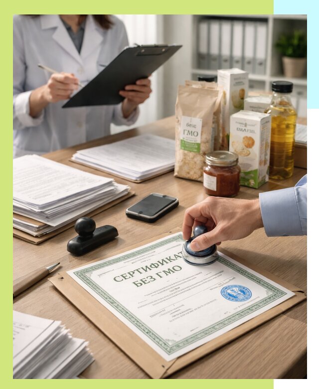 Получение сертификата Без ГМО для продукции в Нововоронеже
